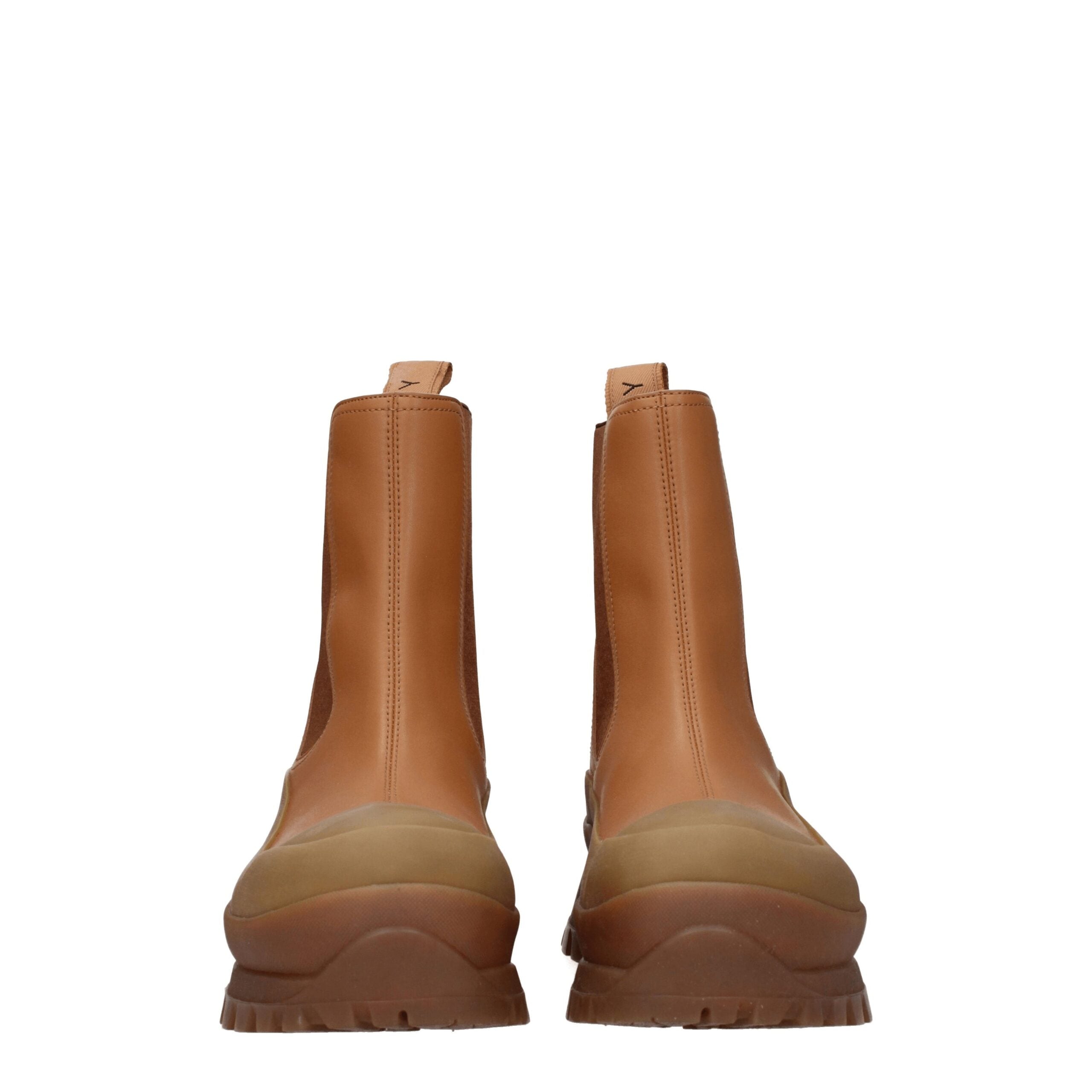 Stella McCartney Brown Leather Ankle Boots Stella McCartney