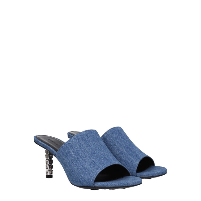 Givenchy Blue Fabric Platforms Givenchy