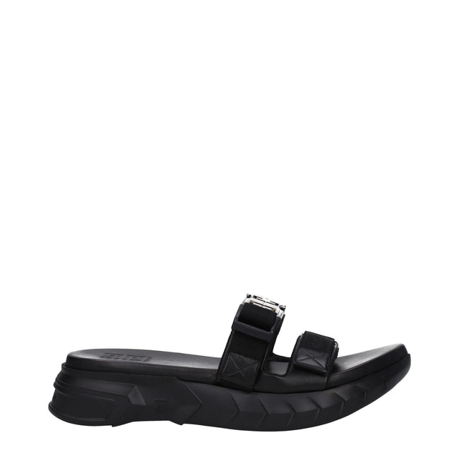 Givenchy Black Fabric Slippers Sandals Givenchy