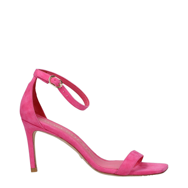 Stuart Weitzman Pink Leather Stiletto Heels Sandals Stuart Weitzman