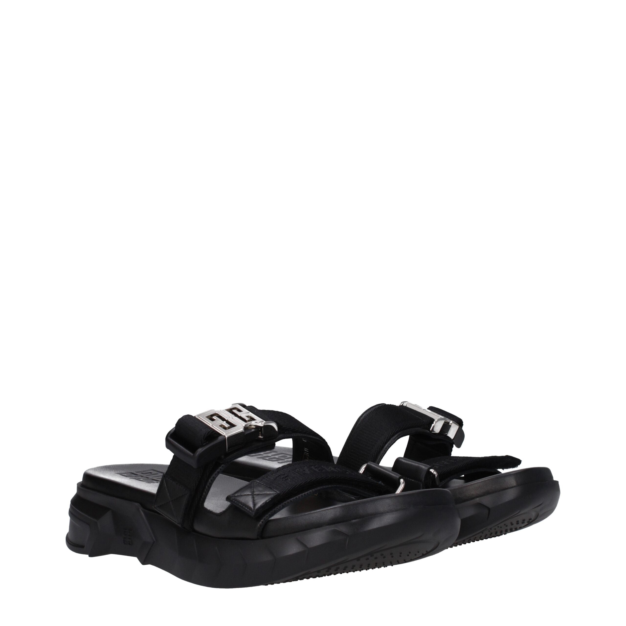 Givenchy Black Fabric Slippers Sandals Givenchy
