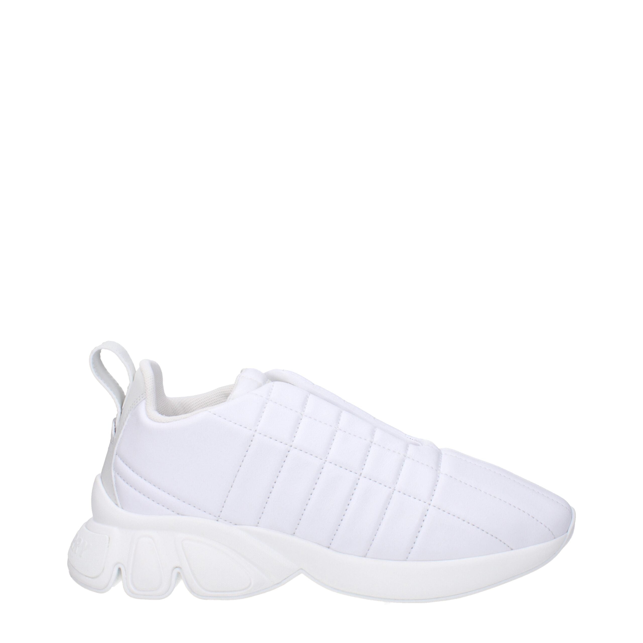 Burberry White Leather Sneakers Burberry