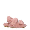 Max Mara Pink Fur Flat Sandals Max Mara