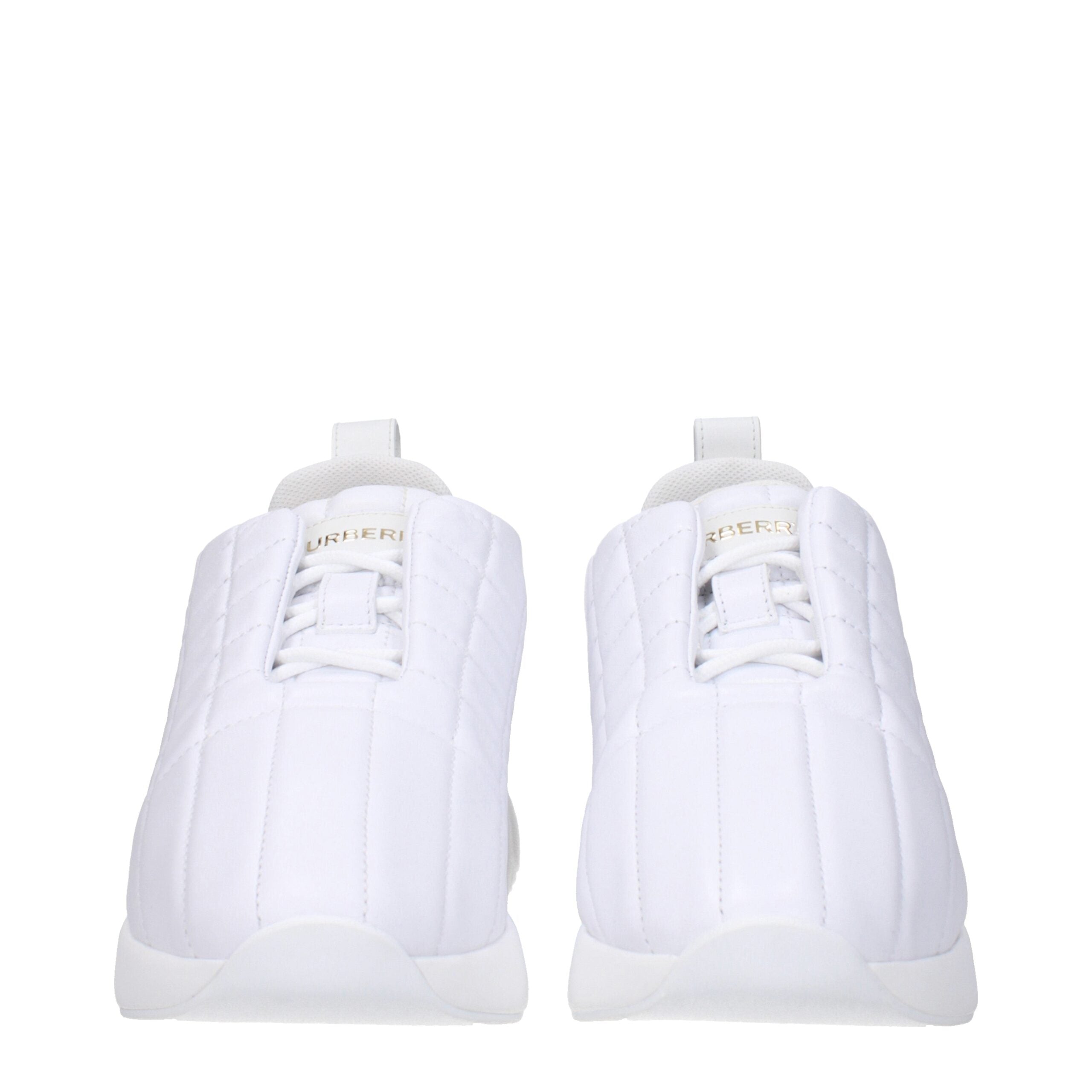 Burberry White Leather Sneakers Burberry