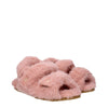 Max Mara Pink Fur Flat Sandals Max Mara