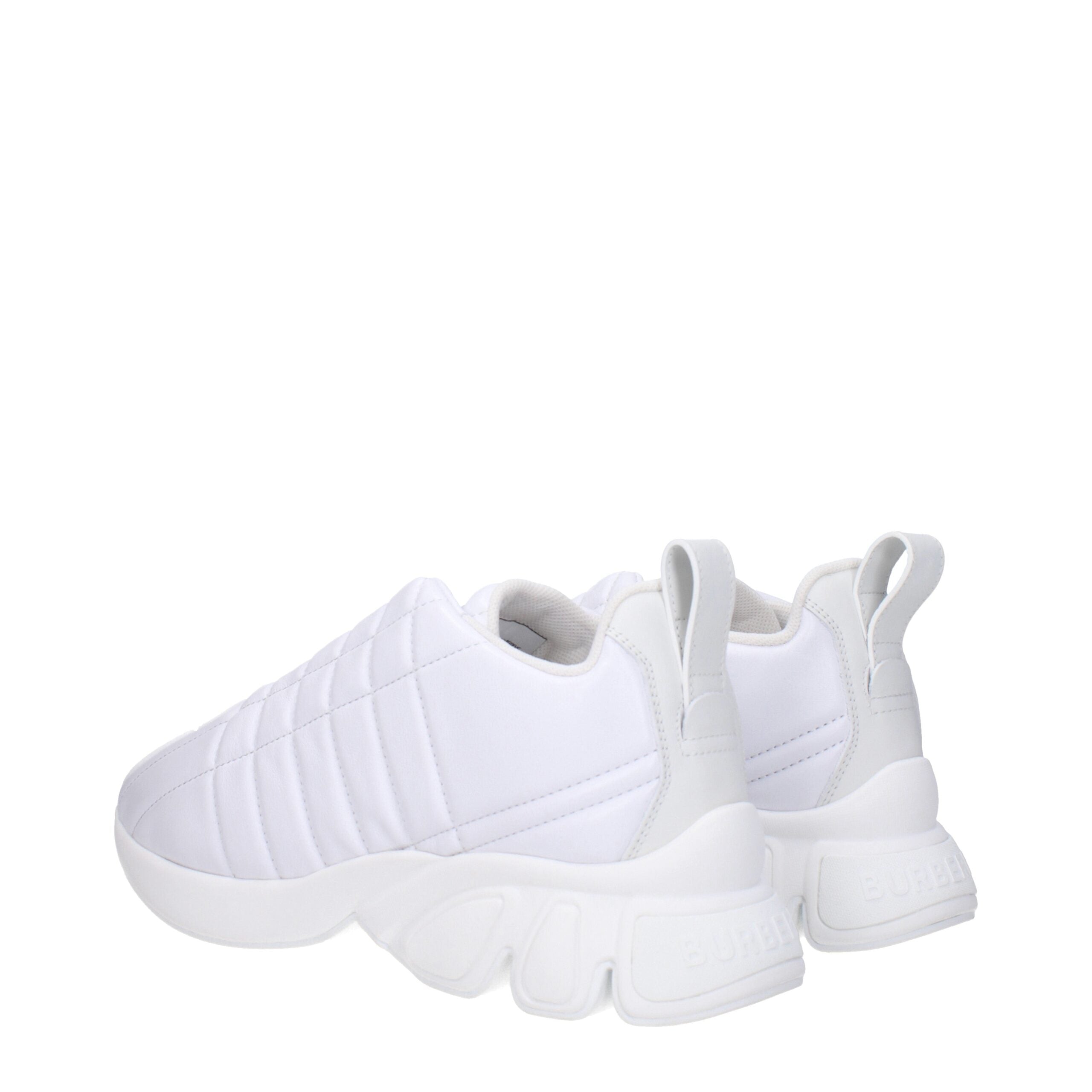 Burberry White Leather Sneakers Burberry