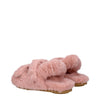 Max Mara Pink Fur Flat Sandals Max Mara