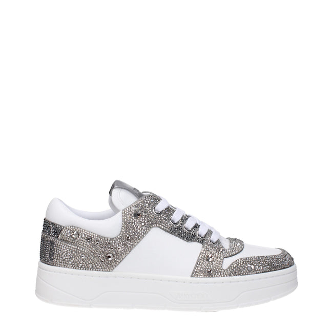 Jimmy Choo White Leather Chunky Sneakers Jimmy Choo