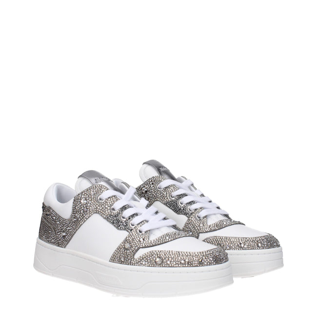 Jimmy Choo White Leather Chunky Sneakers Jimmy Choo