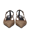 Versace Beige Fabric Mid Heel Pumps Versace