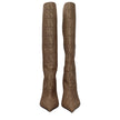 Versace Beige Fabric High Heel Boots Versace