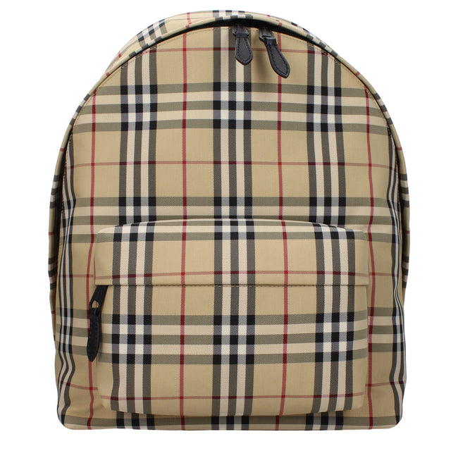 Burberry Beige Fabric Backpacks Burberry