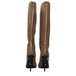 Versace Beige Fabric High Heel Boots Versace