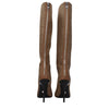 Versace Beige Fabric High Heel Boots Versace