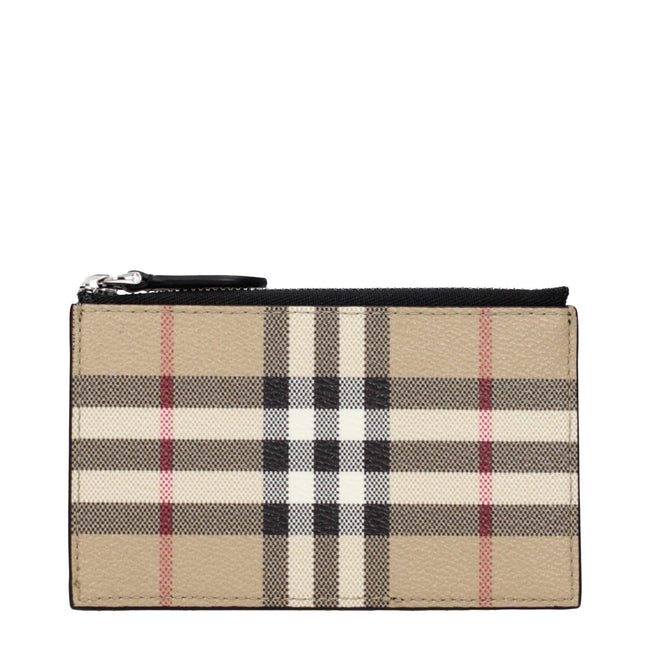 Burberry Beige Fabric Cardholders Burberry