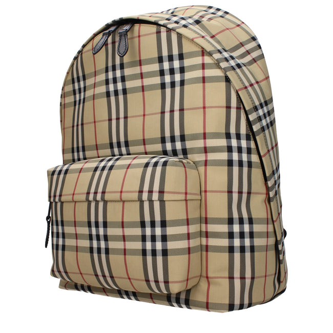 Burberry Beige Fabric Backpacks Burberry