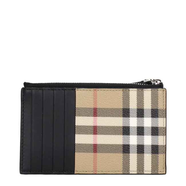 Burberry Beige Fabric Cardholders Burberry