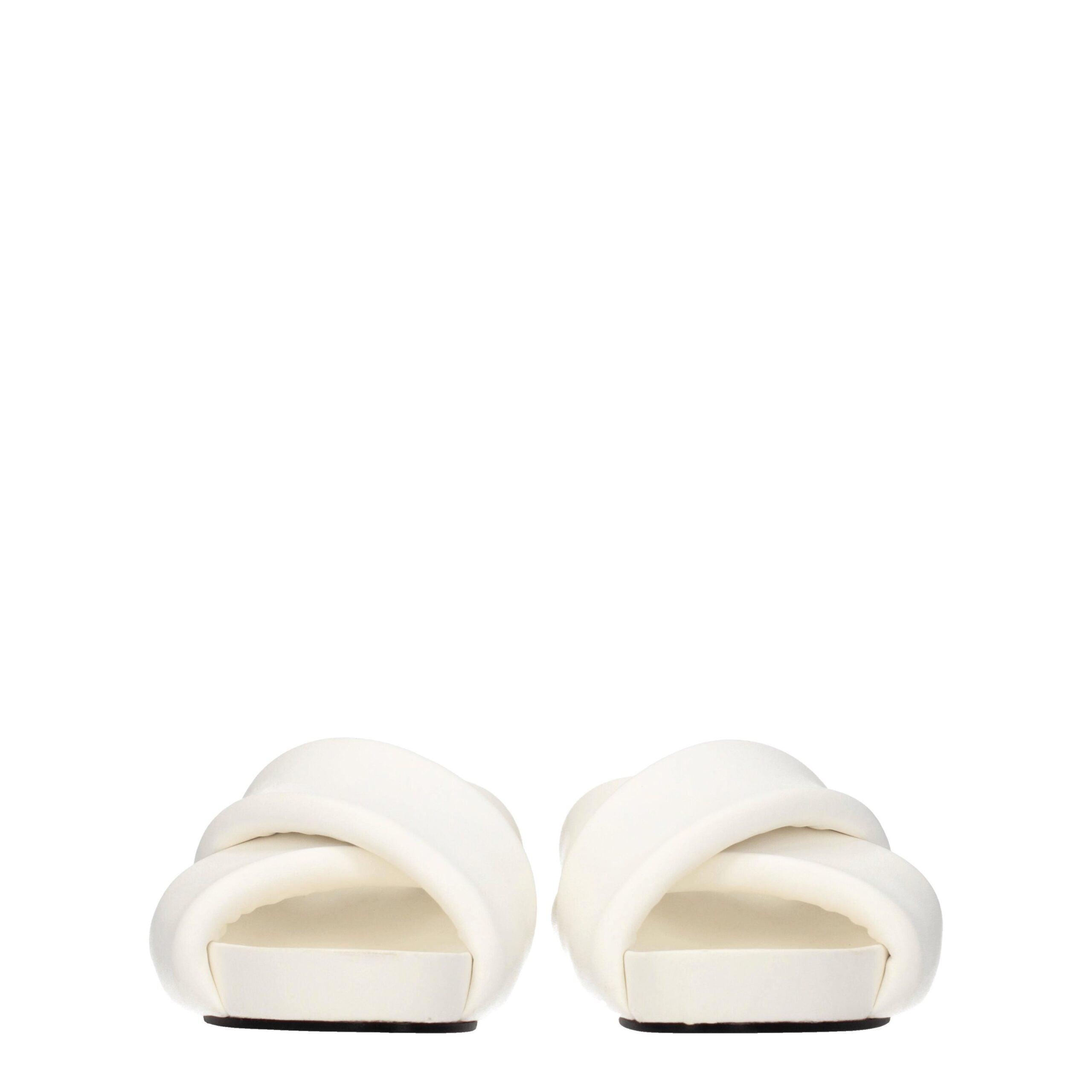Jil Sander White Leather Slippers Sandals Jil Sander