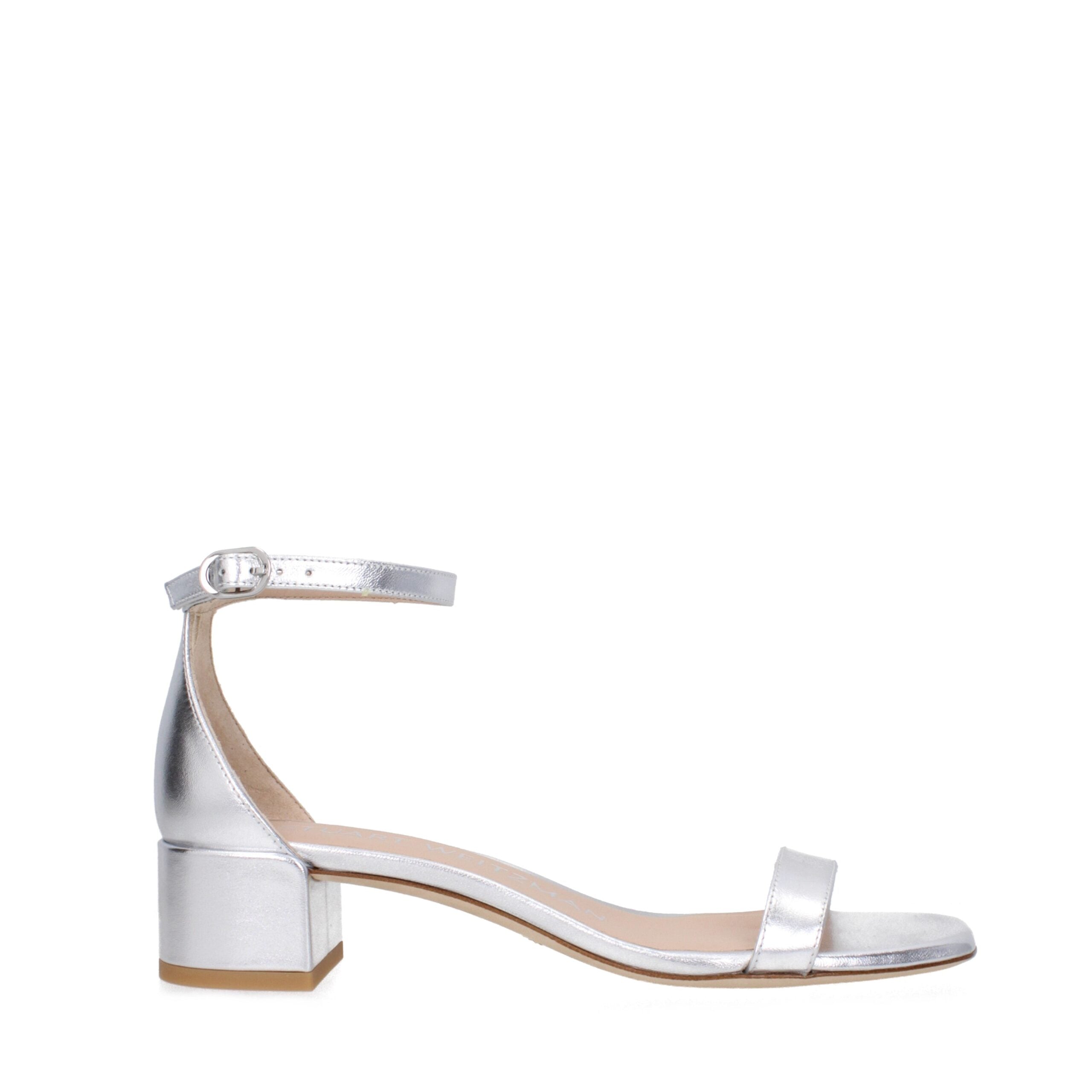 Stuart Weitzman Gray Leather Flat Sandals Stuart Weitzman