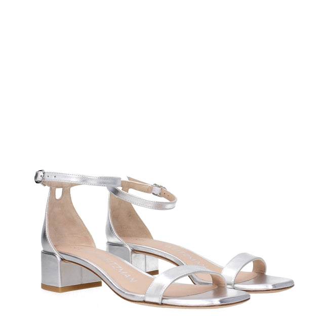 Stuart Weitzman Gray Leather Flat Sandals Stuart Weitzman