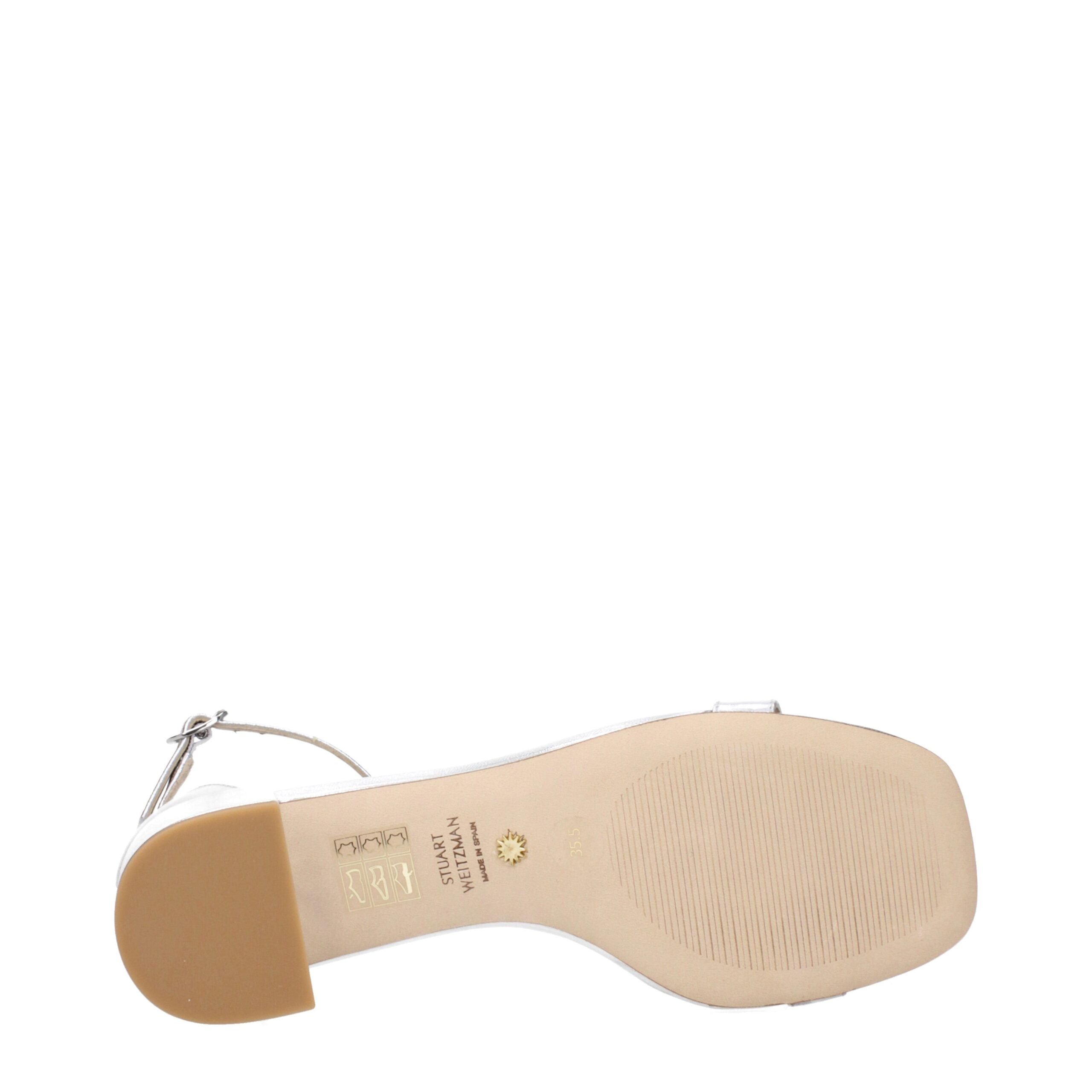 Stuart Weitzman Gray Leather Flat Sandals Stuart Weitzman