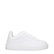 Burberry White Leather Low Tops Burberry