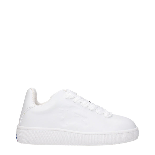 Burberry White Leather Low Tops Burberry
