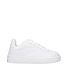 Burberry White Leather Low Tops Burberry