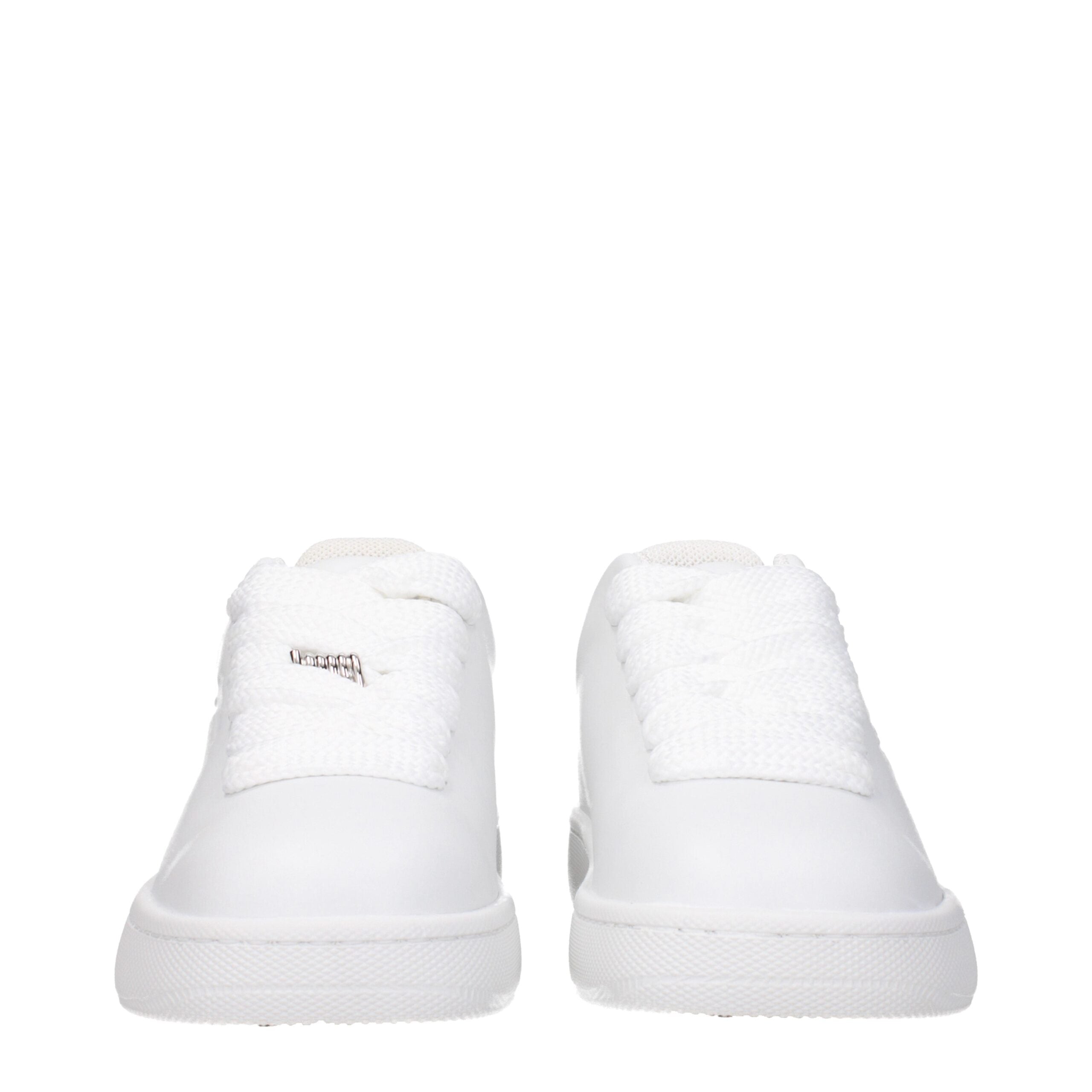 Burberry White Leather Low Tops Burberry