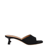 Off-White Black Linen Flat Sandals Off-White