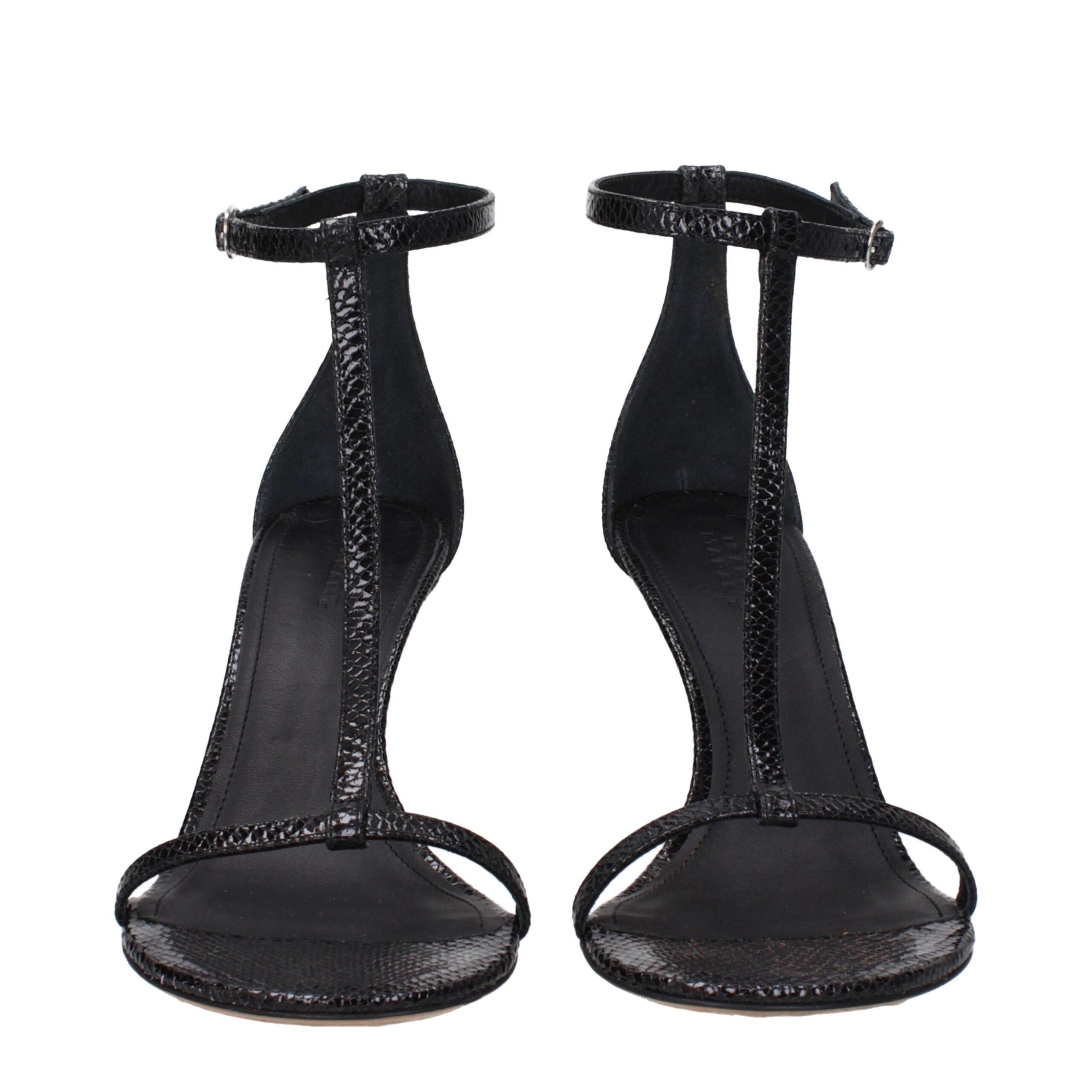 Isabel Marant Black Leather Stiletto Heels Sandals Isabel Marant
