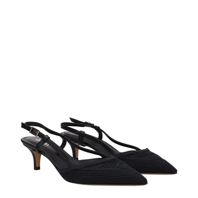 Isabel Marant Black Fabric Mid Heel Pumps Isabel Marant