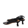 Off-White Black Leather Flip-Flop Sandals Off-White