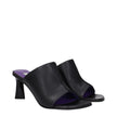 Stella McCartney Black Leather Stiletto Heels Sandals Stella McCartney