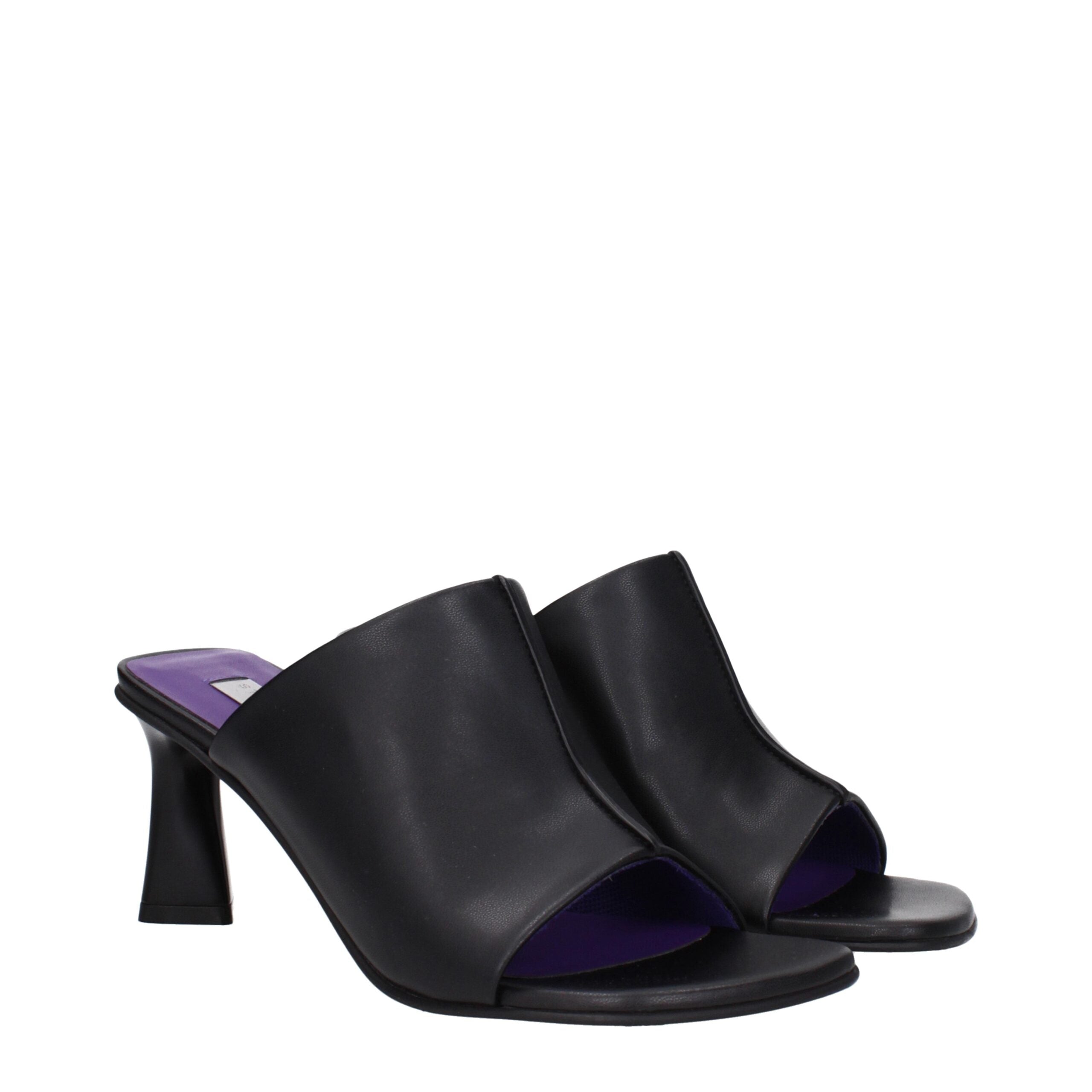 Stella McCartney Black Leather Stiletto Heels Sandals Stella McCartney