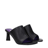 Stella McCartney Black Leather Stiletto Heels Sandals Stella McCartney