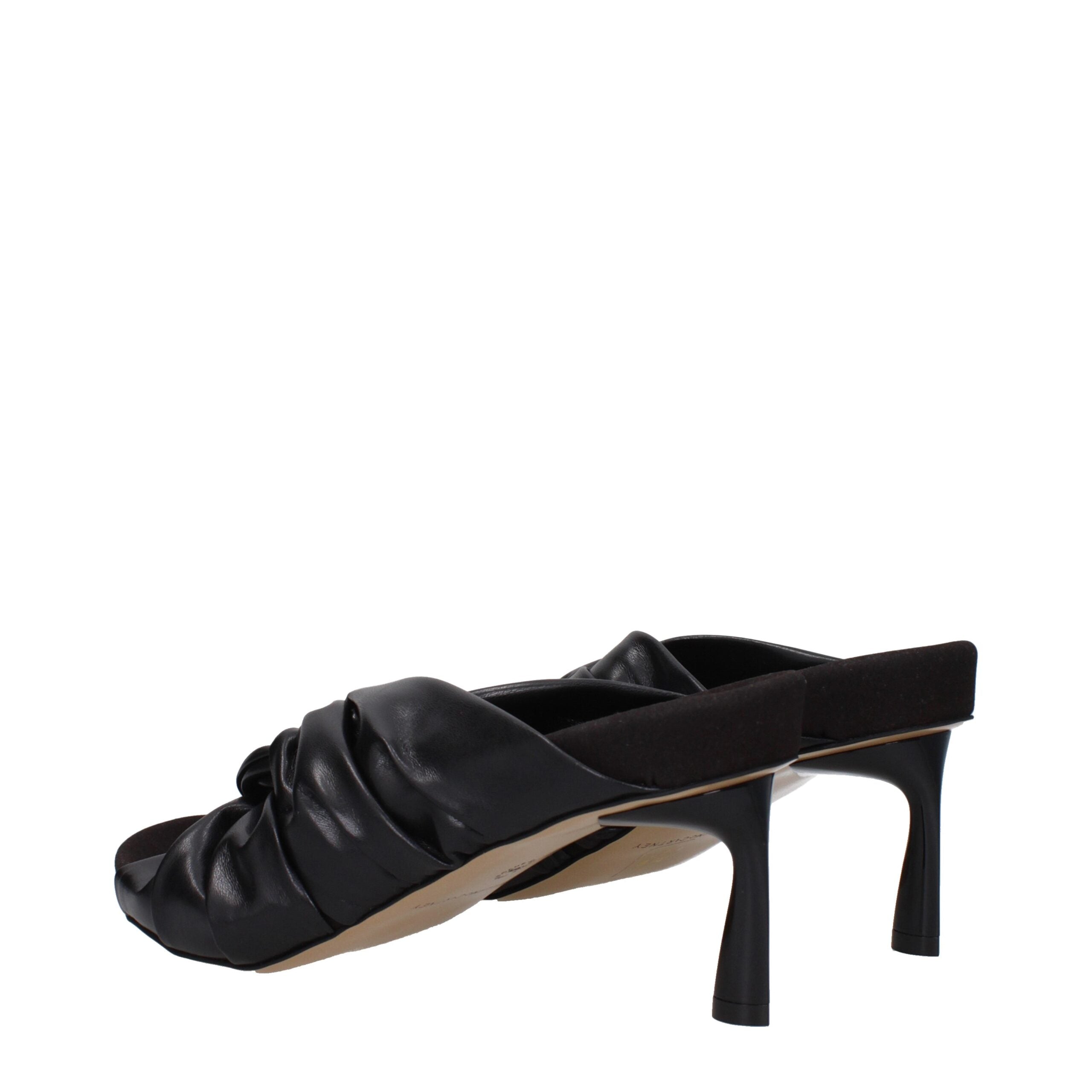 Stella McCartney Black Leather Stiletto Heels Sandals Stella McCartney