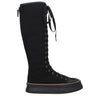 Max Mara Black Fabric Lace-Up Boots Max Mara