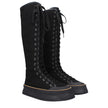 Max Mara Black Fabric Lace-Up Boots Max Mara