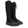 Max Mara Black Fabric Lace-Up Boots Max Mara