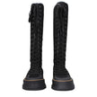 Max Mara Black Fabric Lace-Up Boots Max Mara