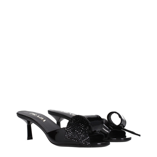 Prada Black Leather Sandals Prada