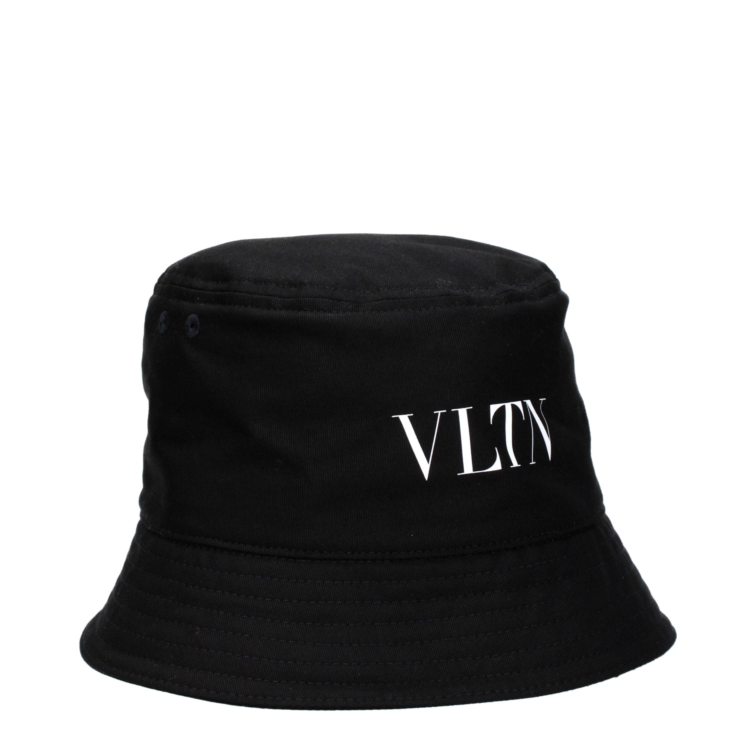 Valentino Garavani Black Cotton Bucket Hats Valentino Garavani