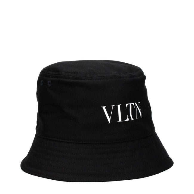 Valentino Garavani Black Cotton Bucket Hats Valentino Garavani