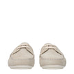 Prada Gray Leather Slip-On Loafers Prada
