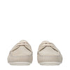 Prada Gray Leather Slip-On Loafers Prada