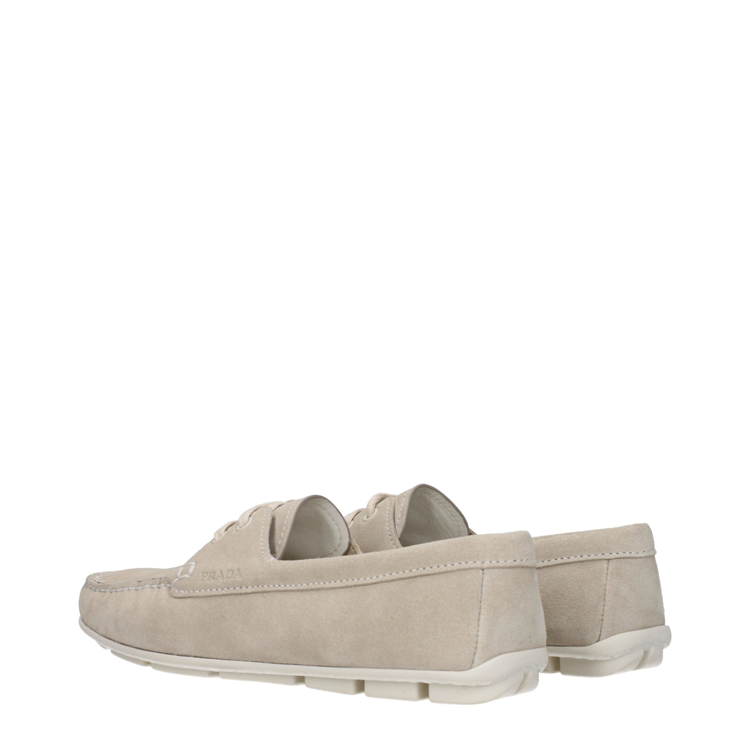 Prada Gray Leather Slip-On Loafers Prada