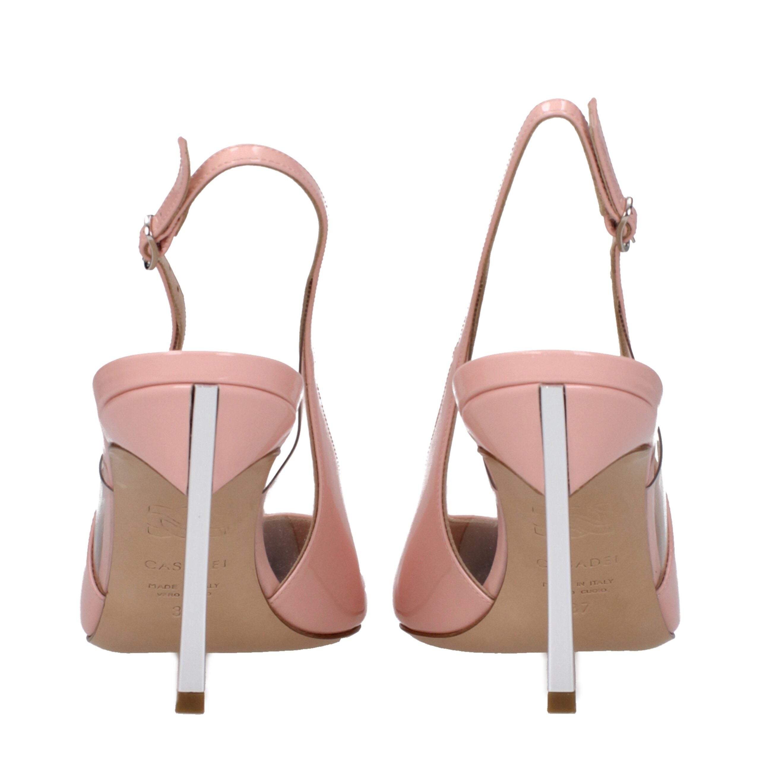 Casadei Pink Leather High Heel Pumps Casadei