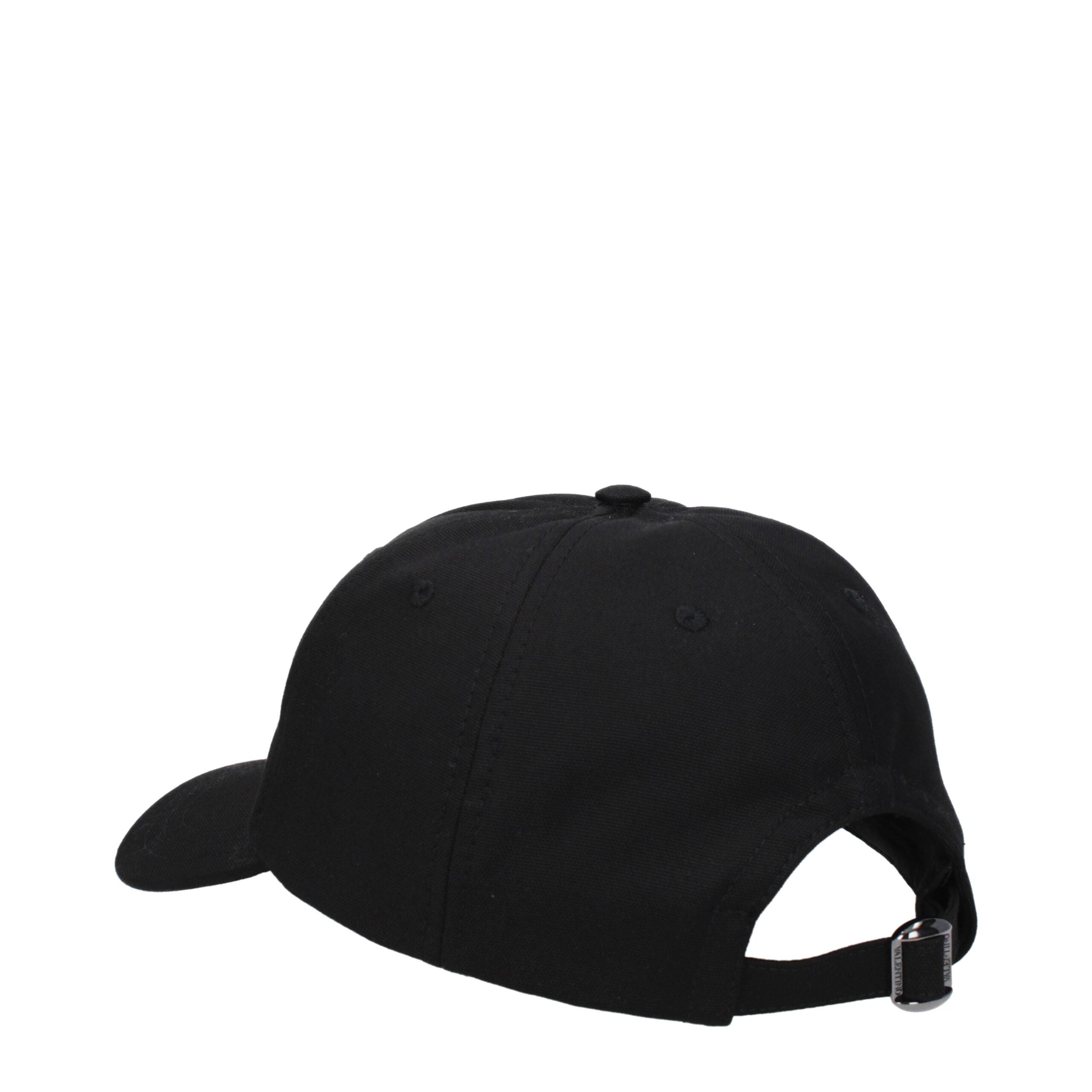Valentino Garavani Black Cotton Caps (Baseball Hat) Valentino Garavani