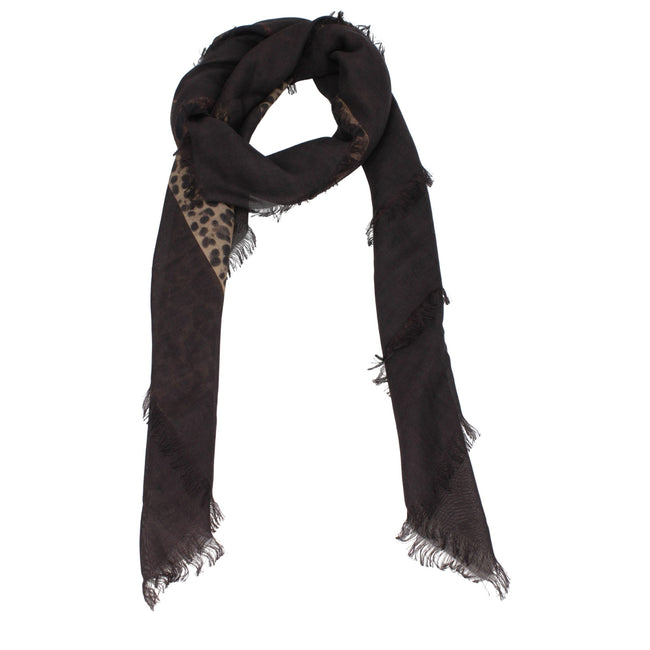 Valentino Garavani Brown Cashmere Foulards Valentino Garavani